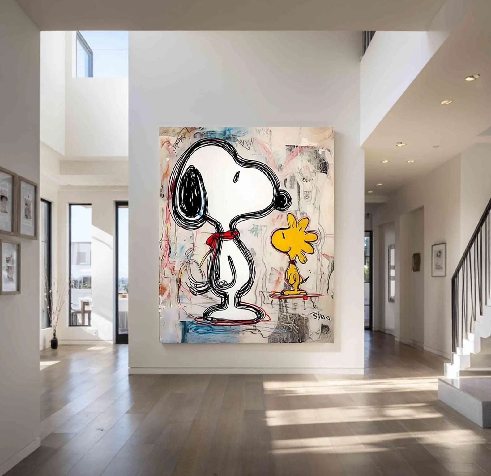 Textured Cartoon Charm | Snoopy Duo