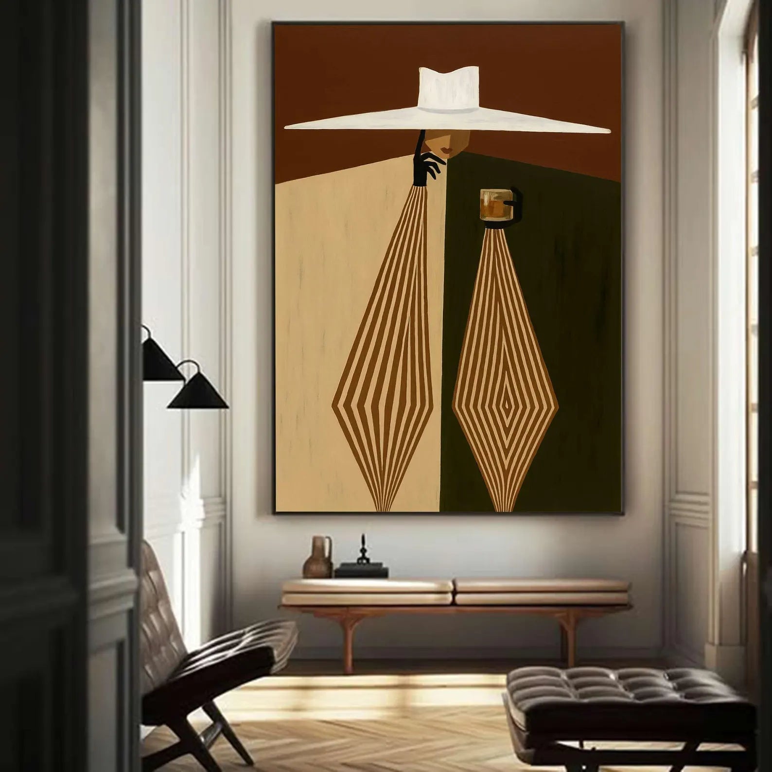 Textured Retro Opulence | Hat Geometric