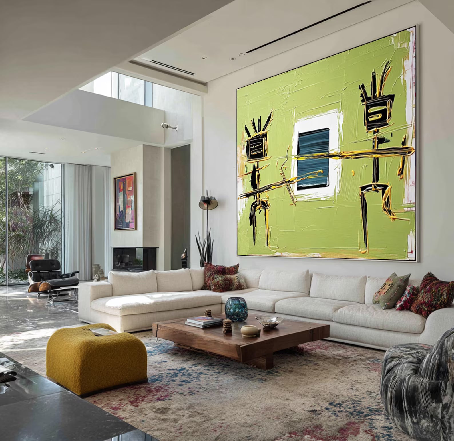 Textured Abstract Silhouettes | Green Backdrop