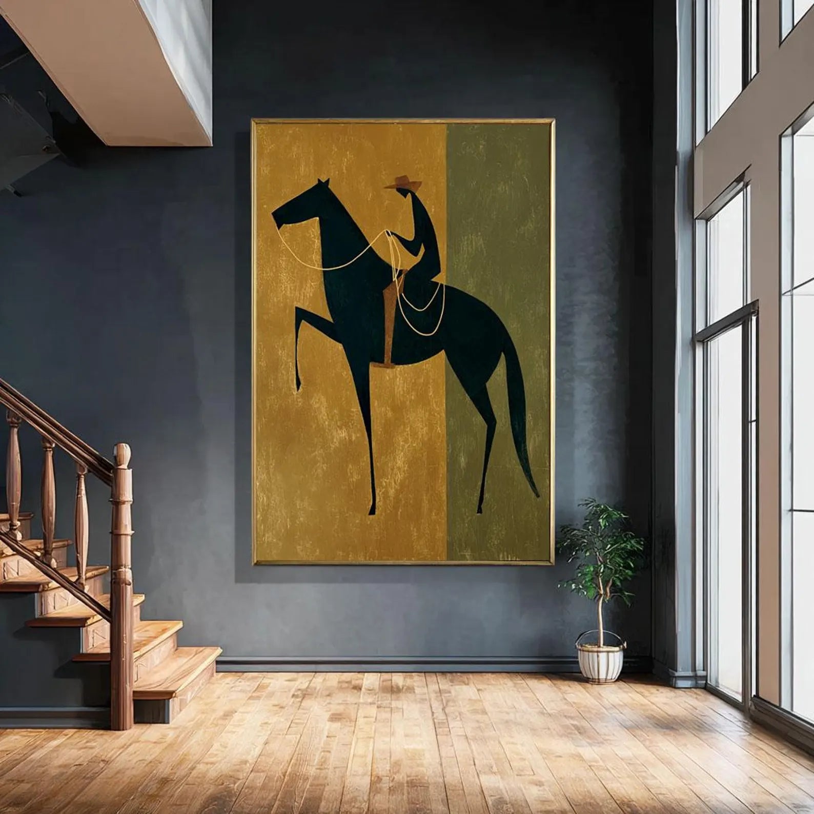 Textured Equine Panache | Gilded Steed