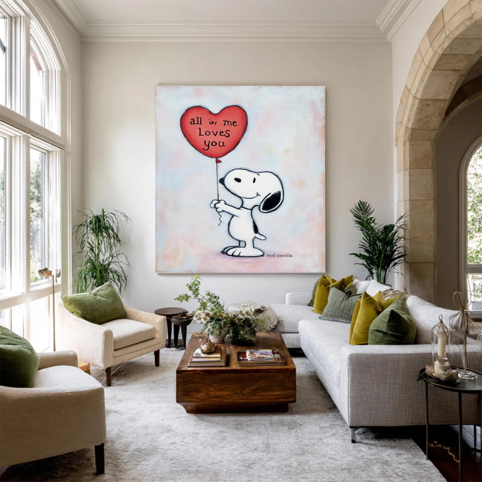 Textured Romantic Balloon | Snoopy Love