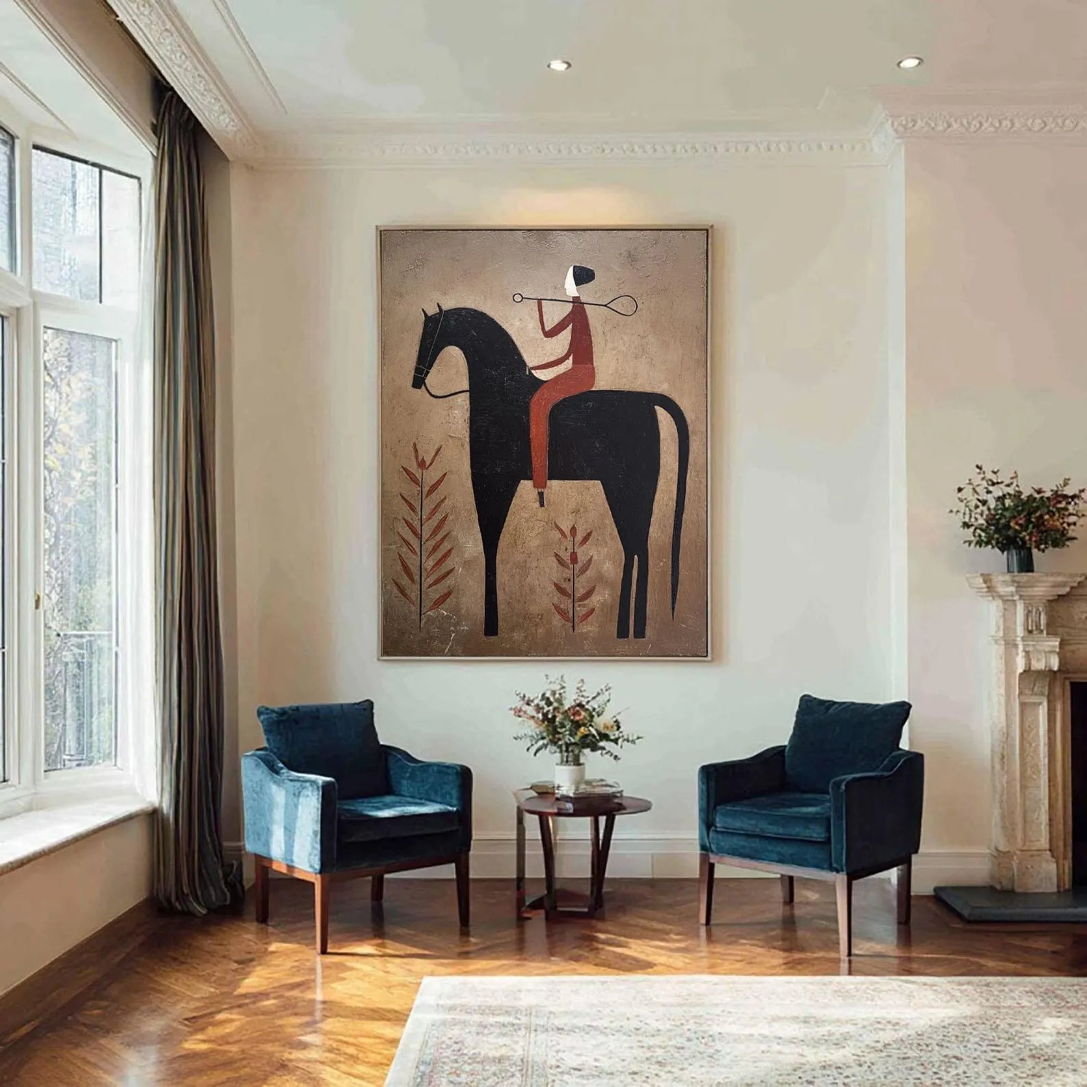 Textured Equestrian Elegance | Umber Steed