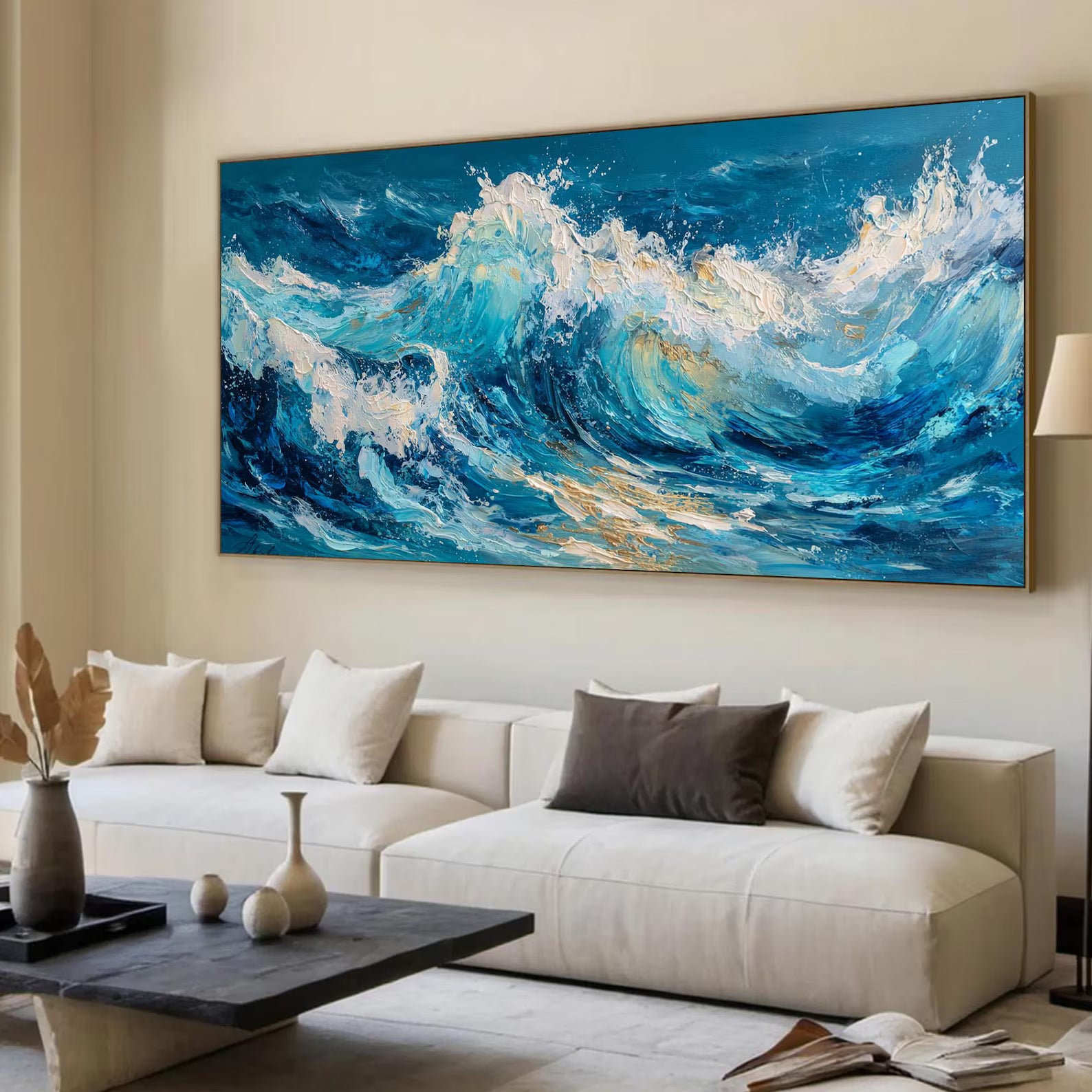 Textured Wave Opulence | Golden Crest