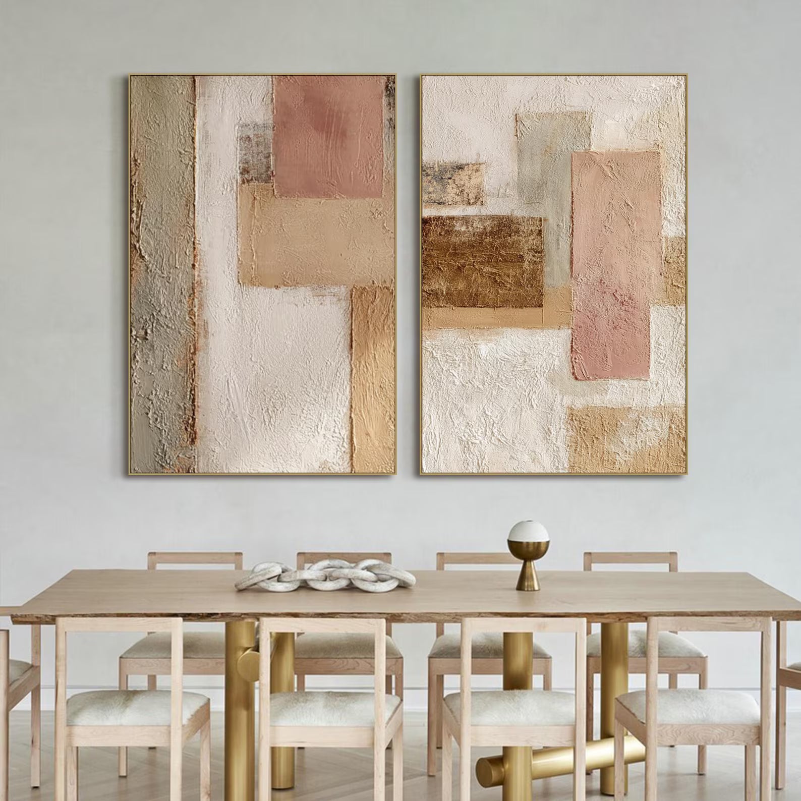 Warm Geometric Harmony | Blush Gold