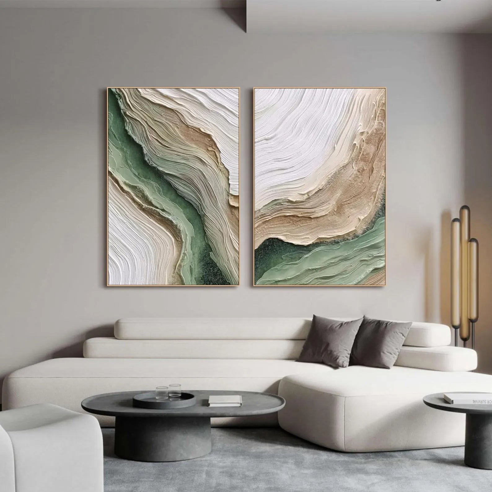 Organic Textured Waves | Sage Green