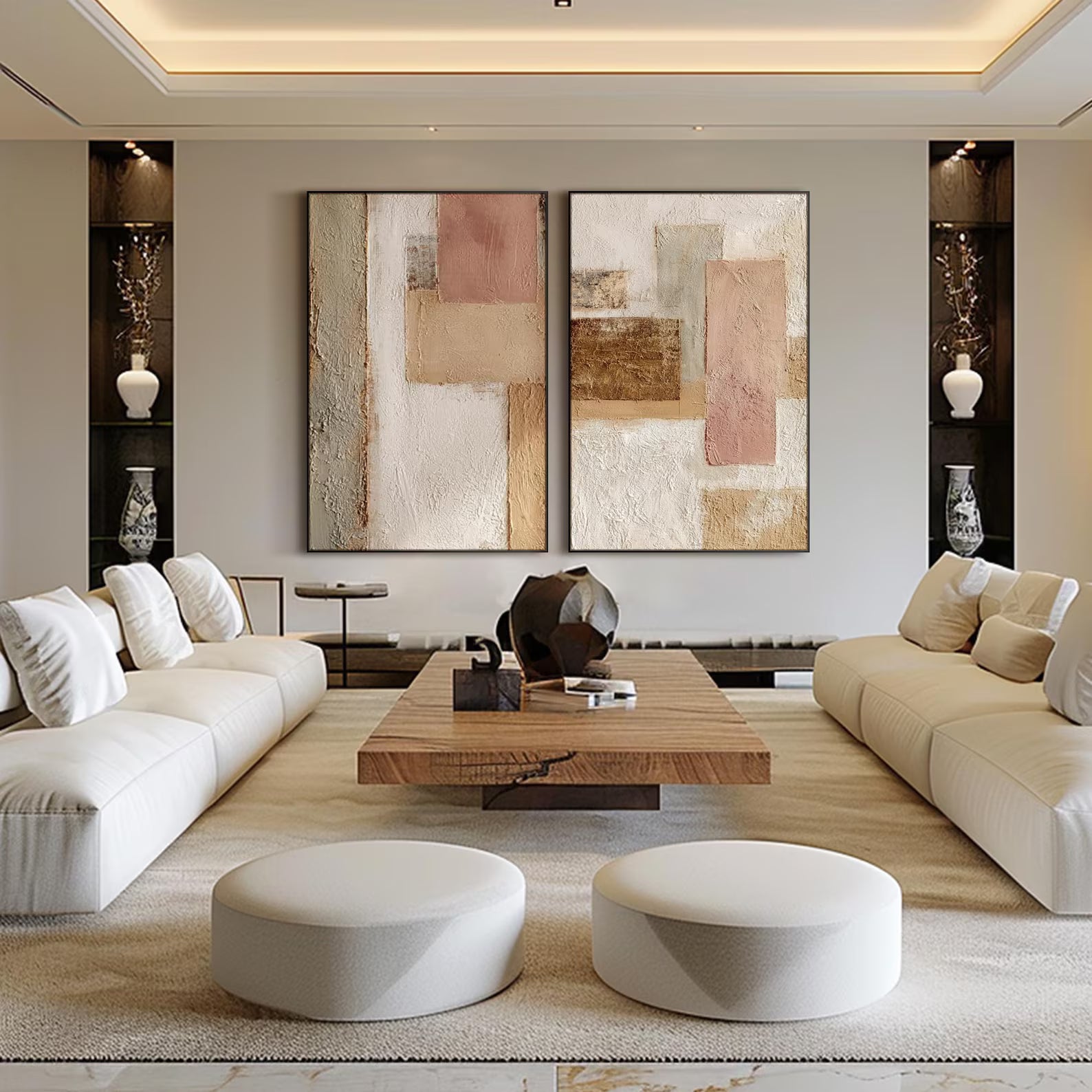 Warm Geometric Harmony | Blush Gold