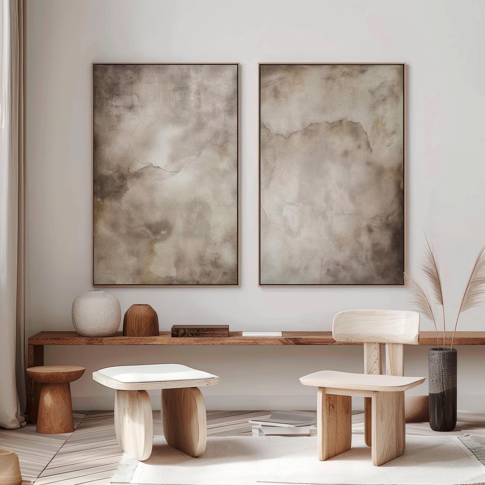 Subtle Earthy Abstraction | Neutral Hues