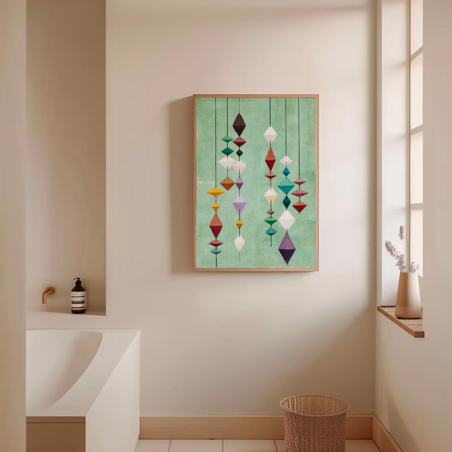 Colorful Geometric Drops | Playful Depth