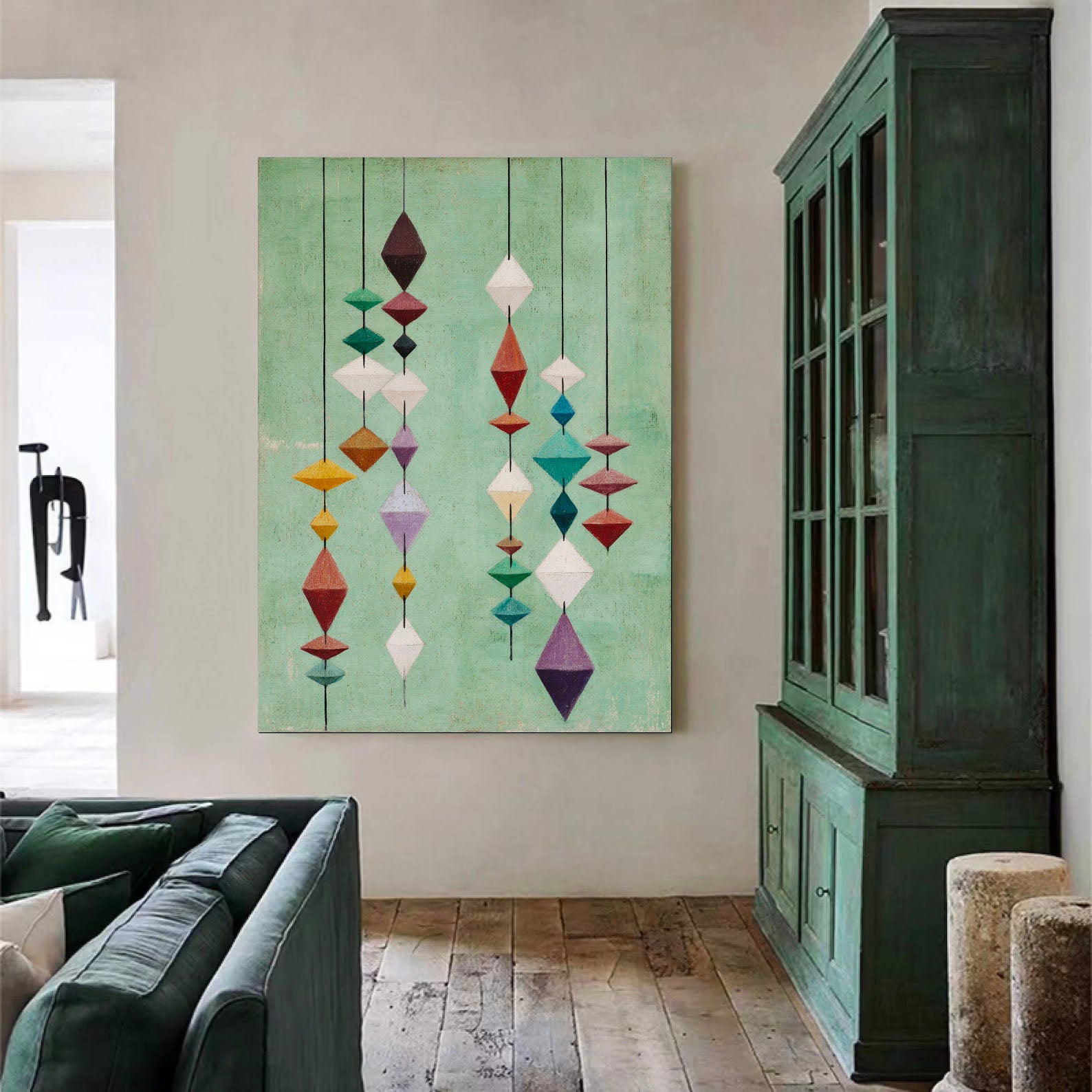 Colorful Geometric Drops | Playful Depth