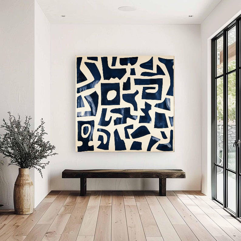 Bold Geometric Rhythm | Indigo Maze
