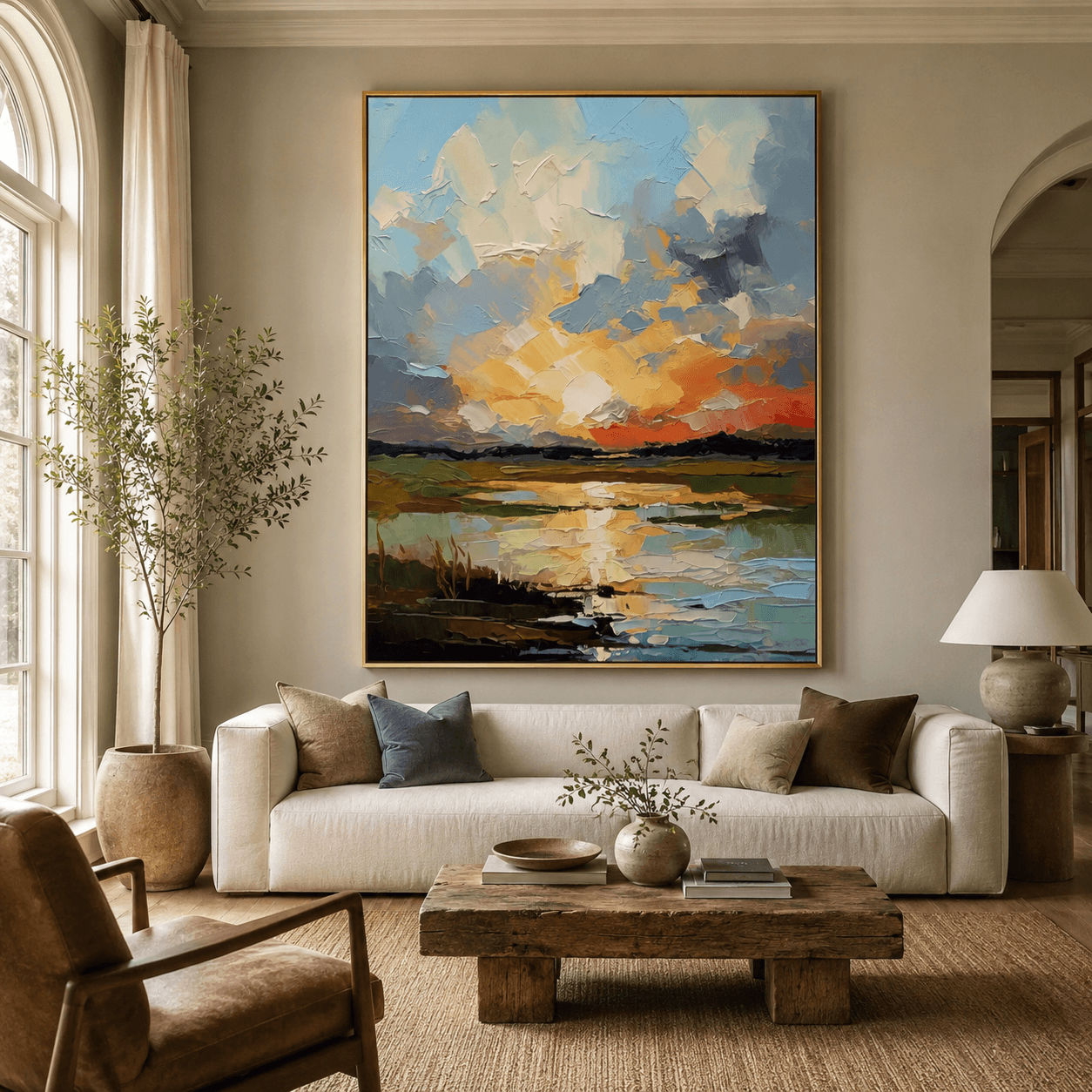 Impressionist Art | Marsh Sunset Glow
