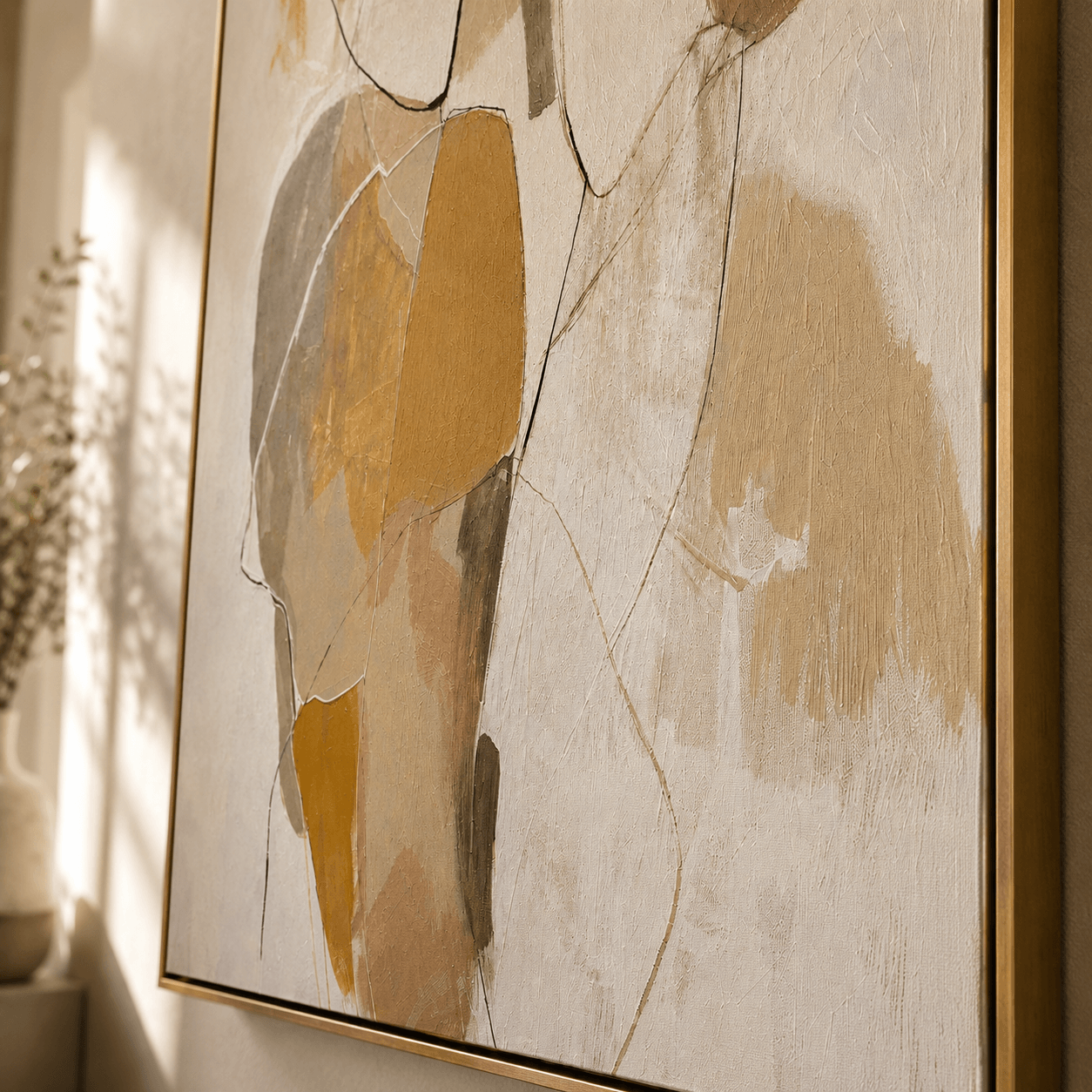 Textured Abstract Figures | Earthy Tones