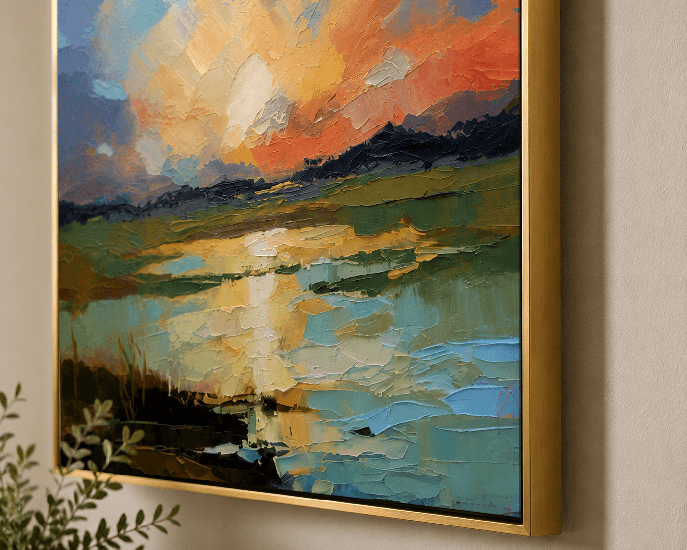 Impressionist Art | Marsh Sunset Glow