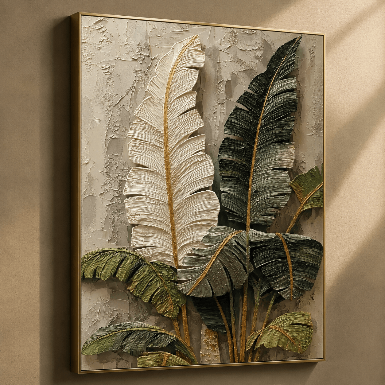 3D-Textured Art | Dual Banana Fronds