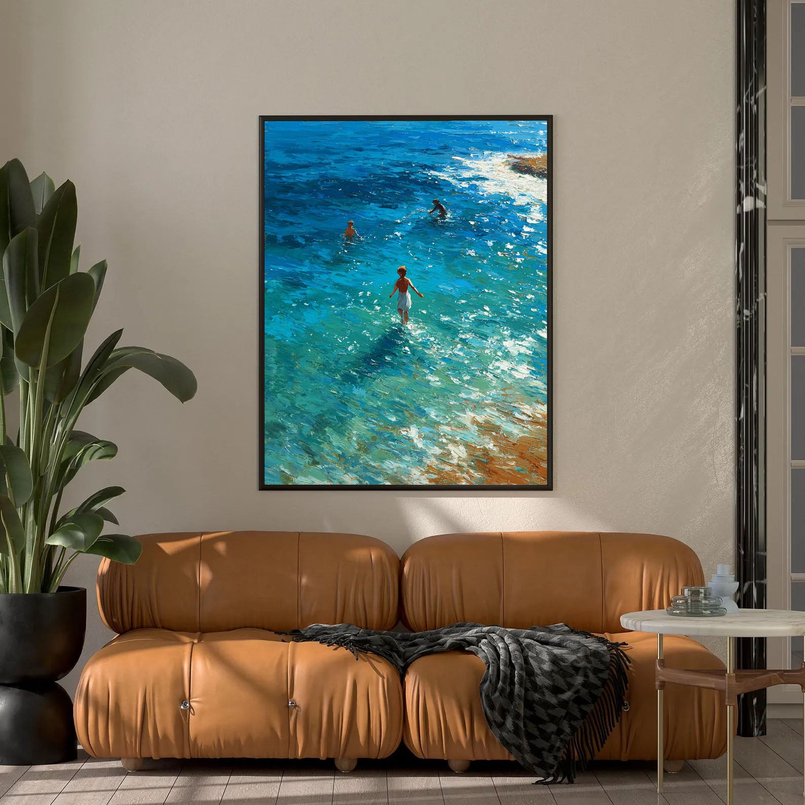 Coastal Swim Art | Textured Vibrance