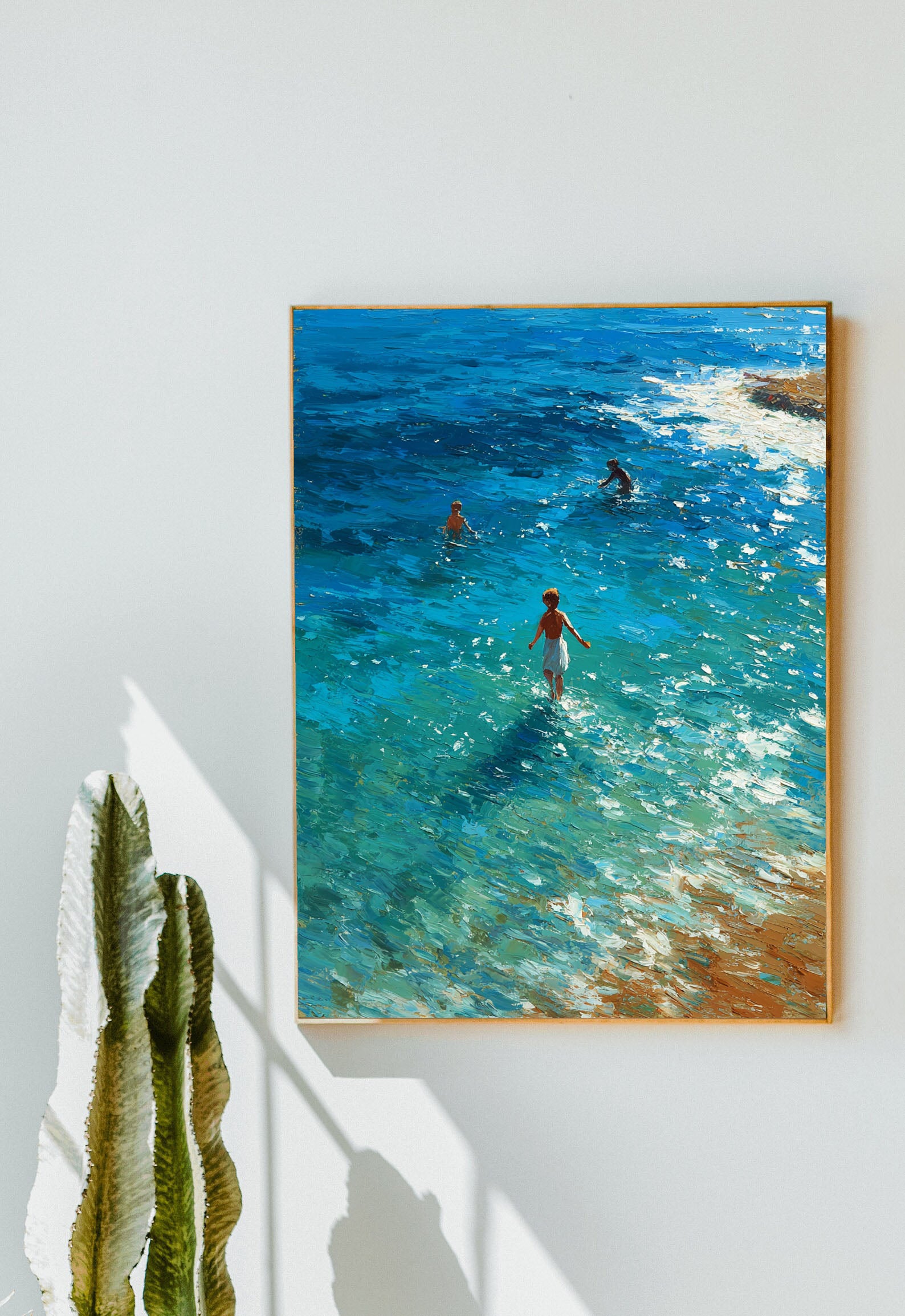 Coastal Swim Art | Textured Vibrance
