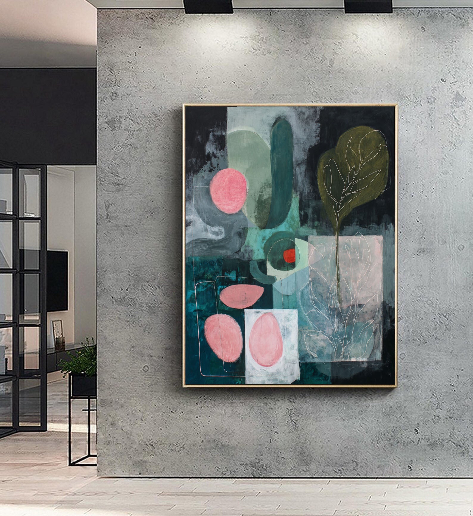 Botanical Abstract Art | Textured Sophistication