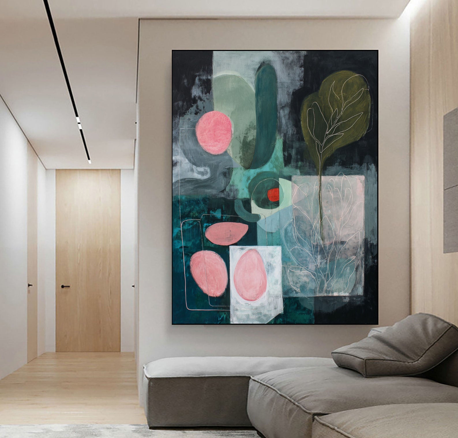 Botanical Abstract Art | Textured Sophistication