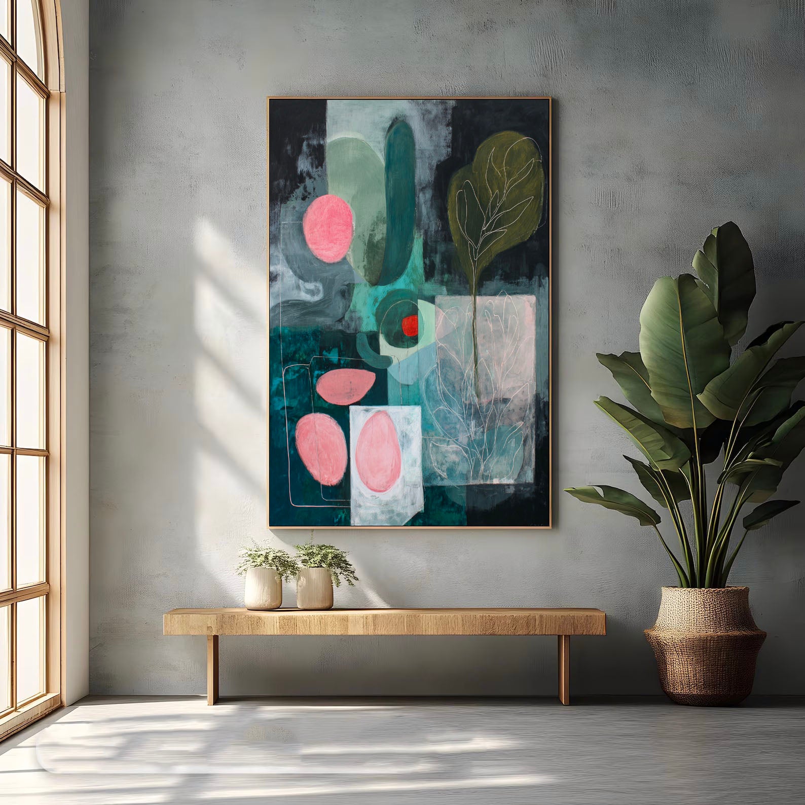 Botanical Abstract Art | Textured Sophistication