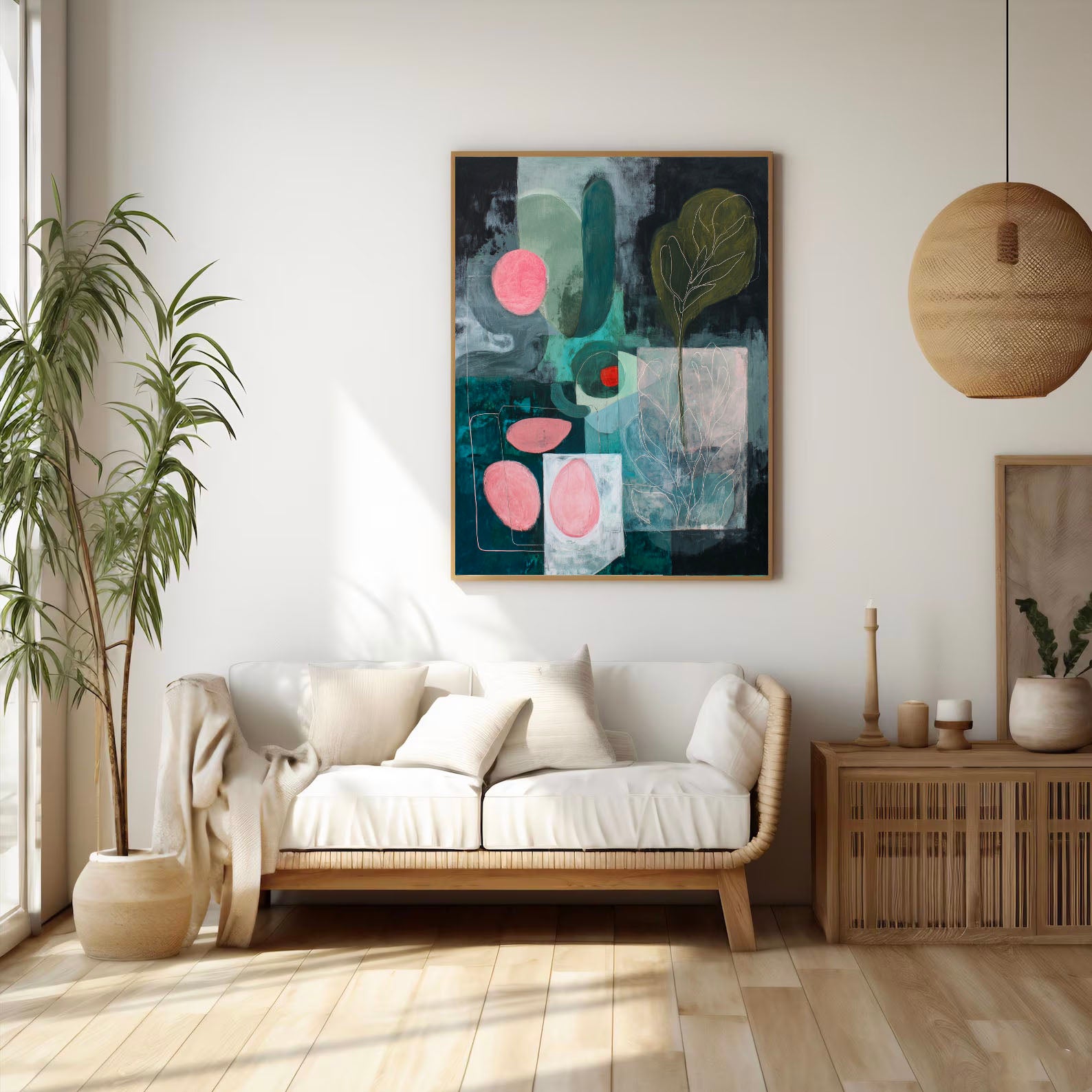 Botanical Abstract Art | Textured Sophistication