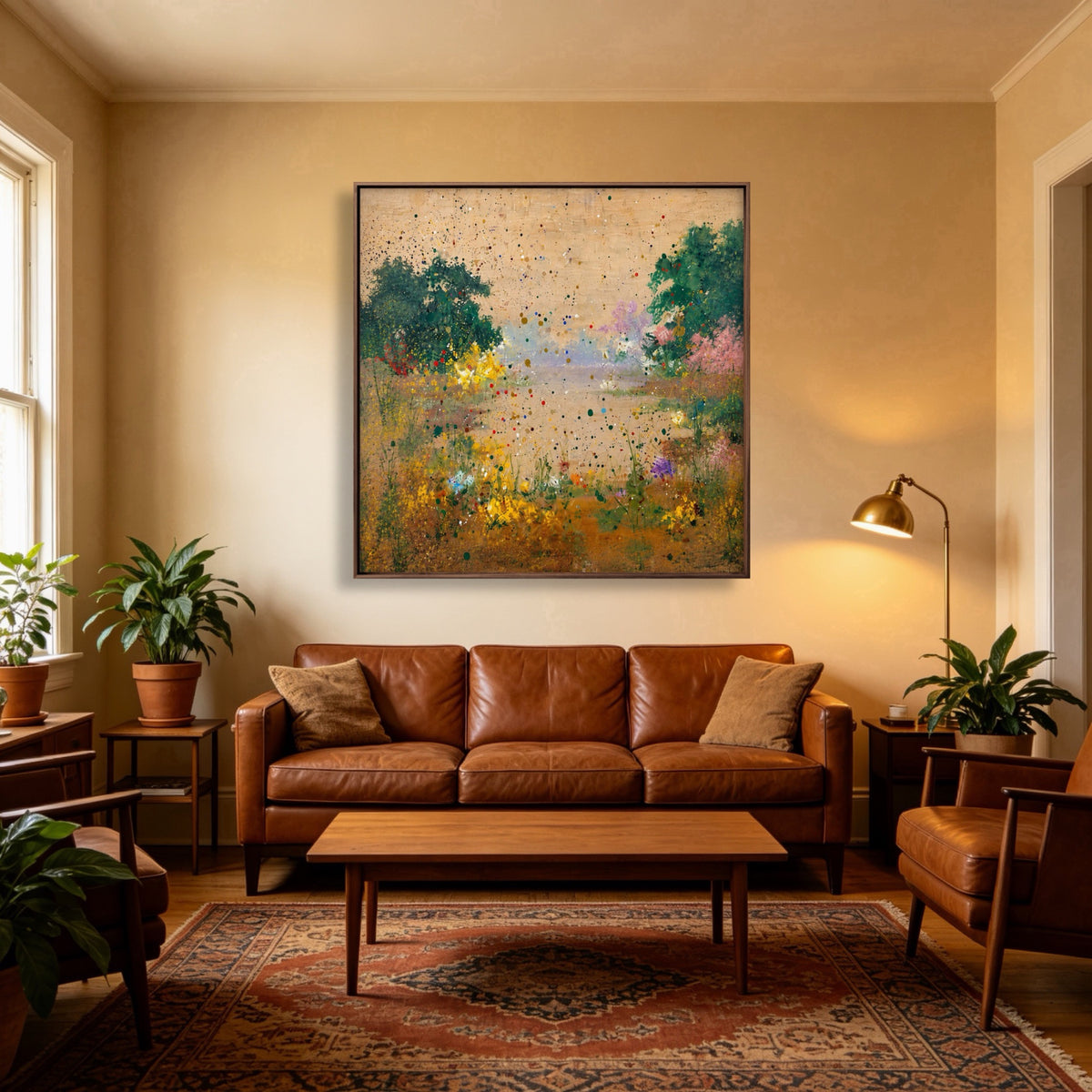 Meadow Under Light oil painting room view 1