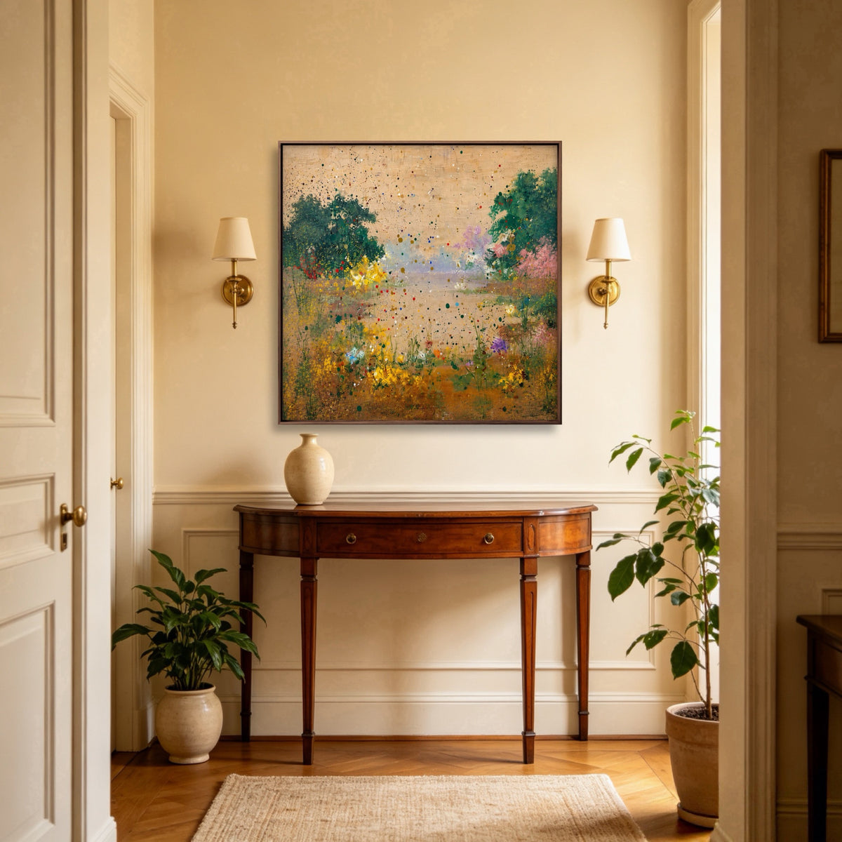 Meadow Under Light oil painting room view 4