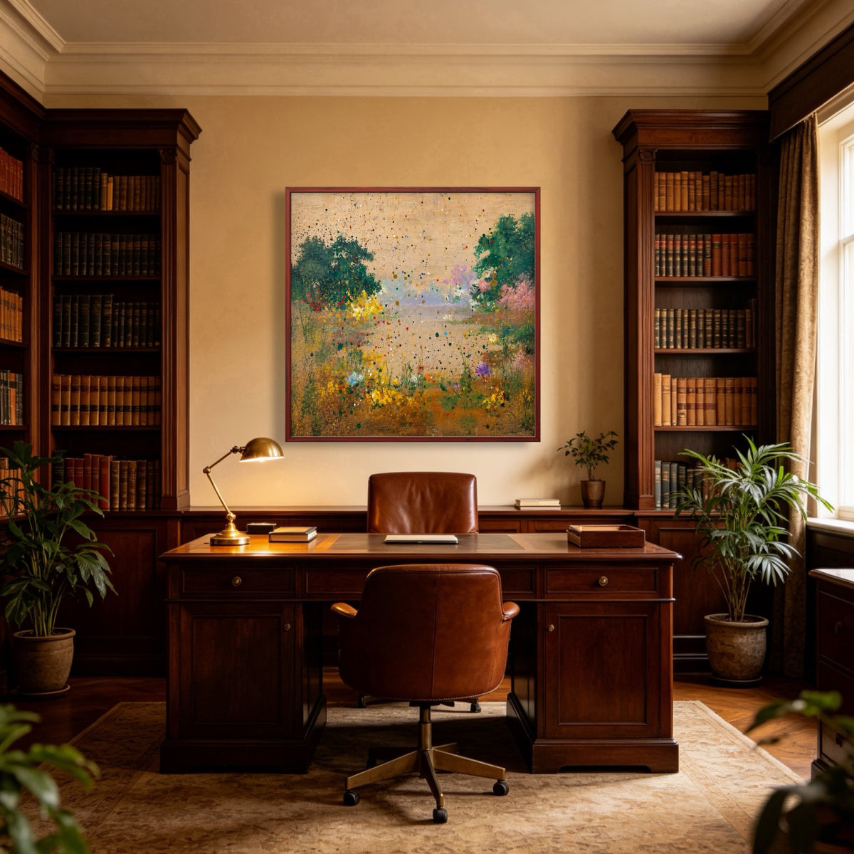 Meadow Under Light oil painting room view 5