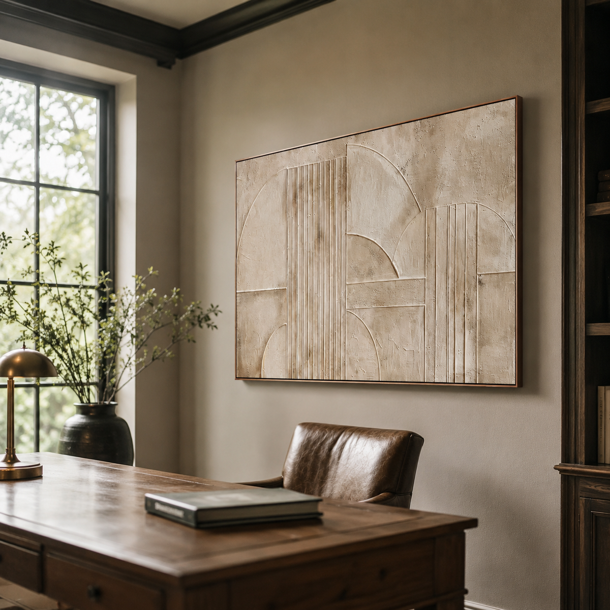 Measured Arc Composition — horizontal geometric & linear art, view 6