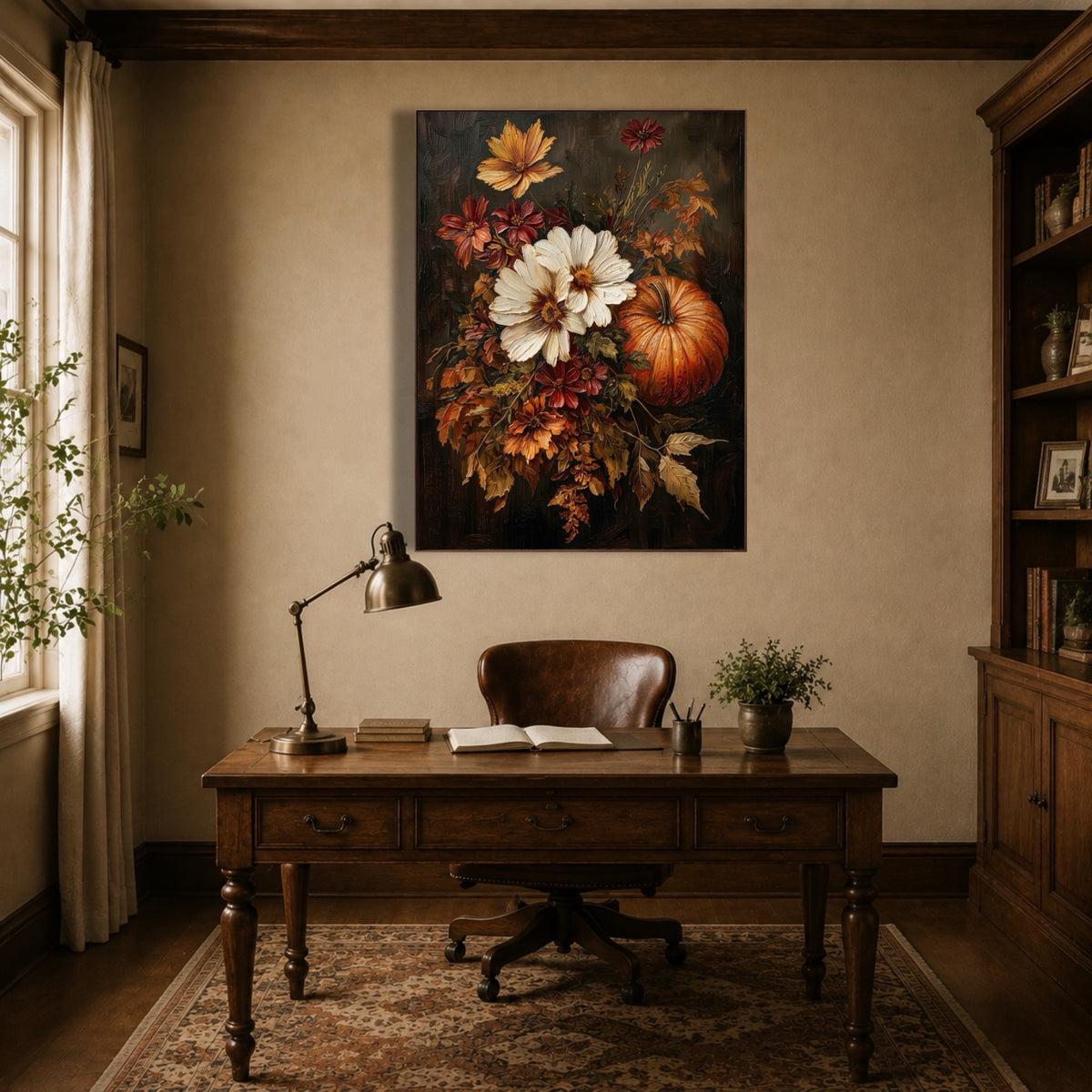 October Floral Offering — vertical floral & botanical art, view 4