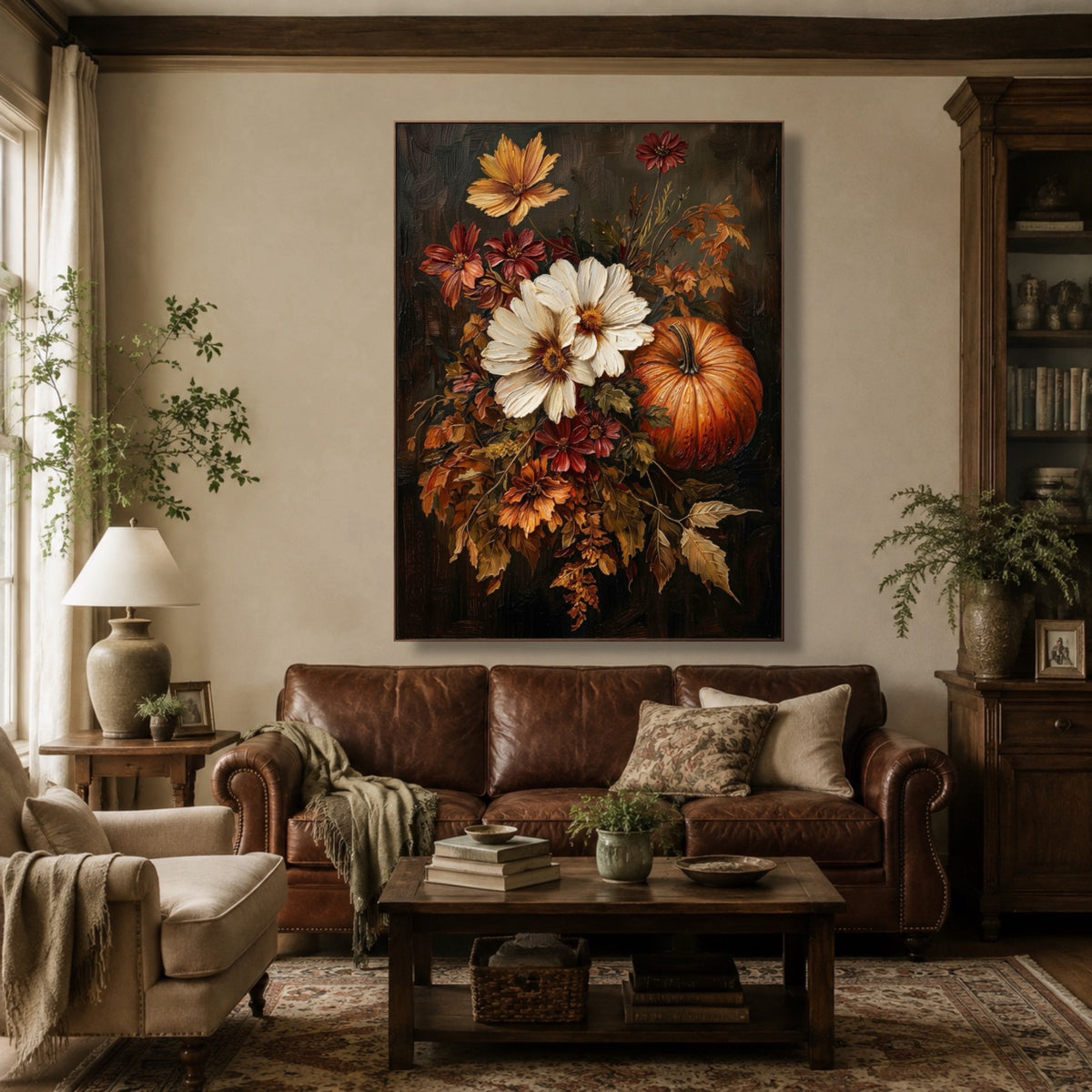 October Floral Offering — vertical floral & botanical art, view 5