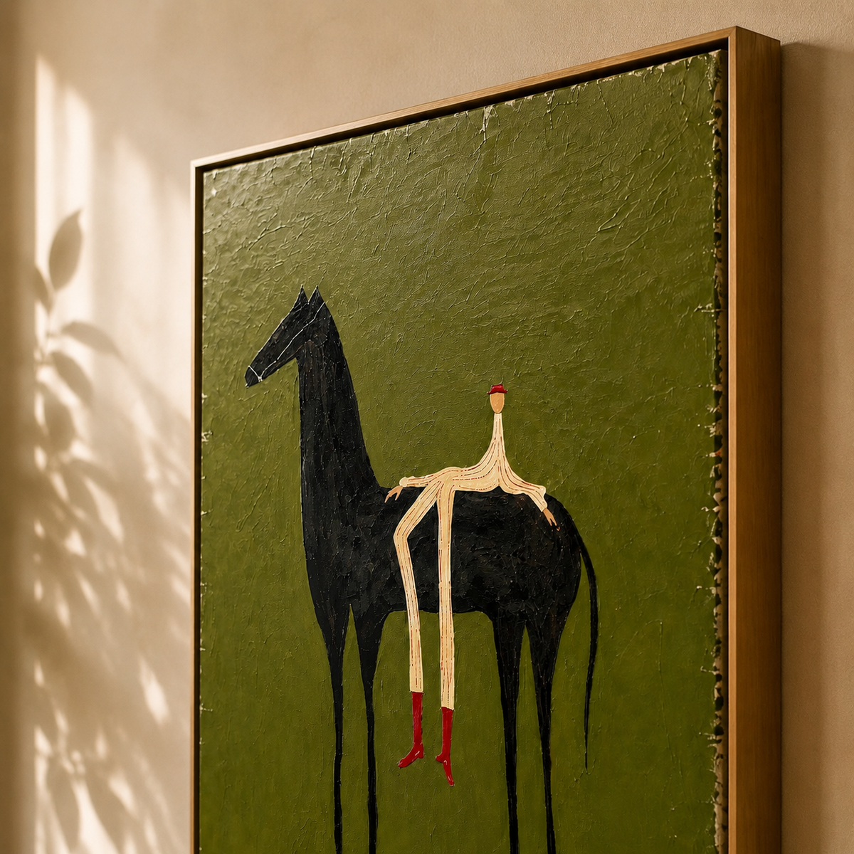 Olive Field Rider oil painting room view 7