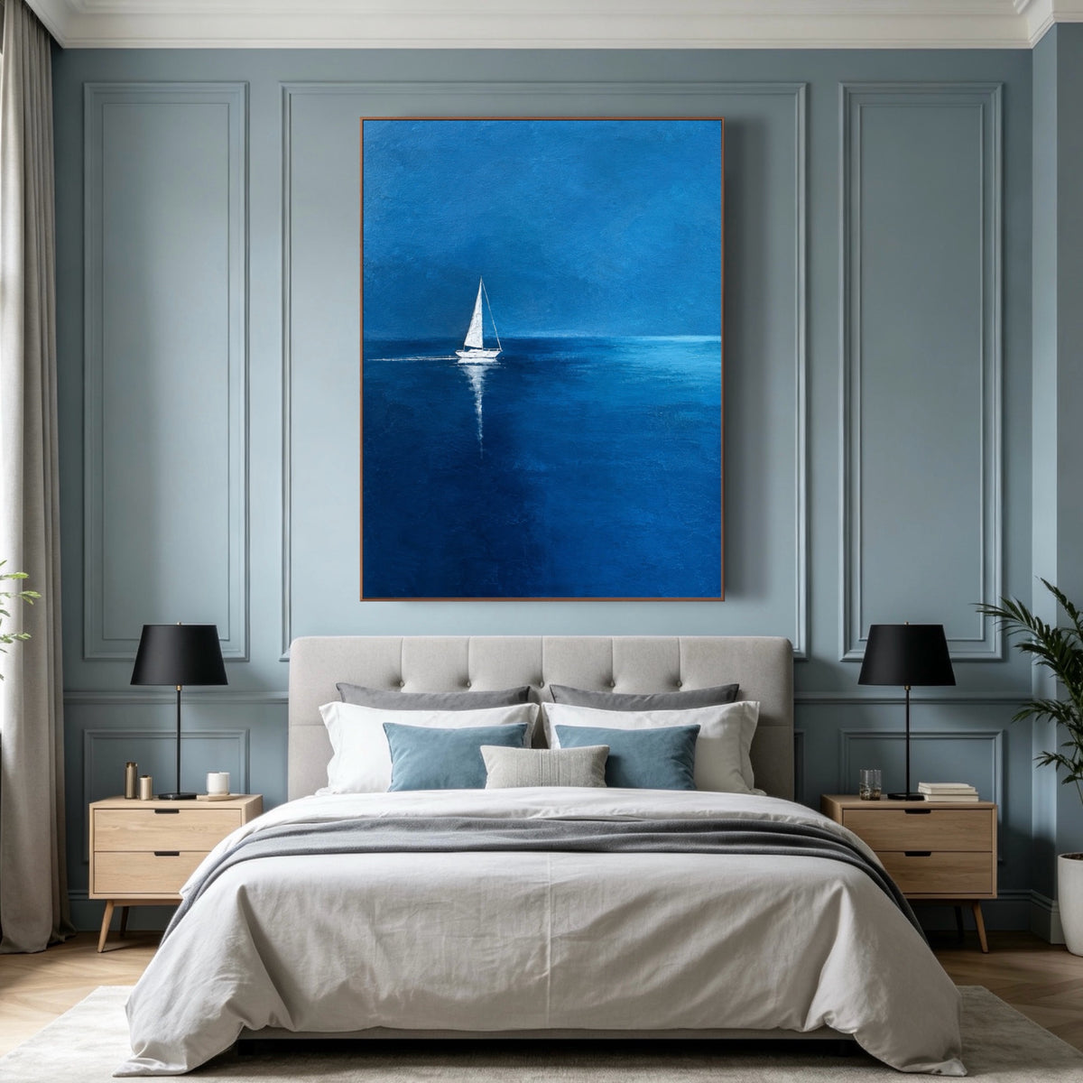 One Distant Sail — vertical coastal & ocean art, view 5