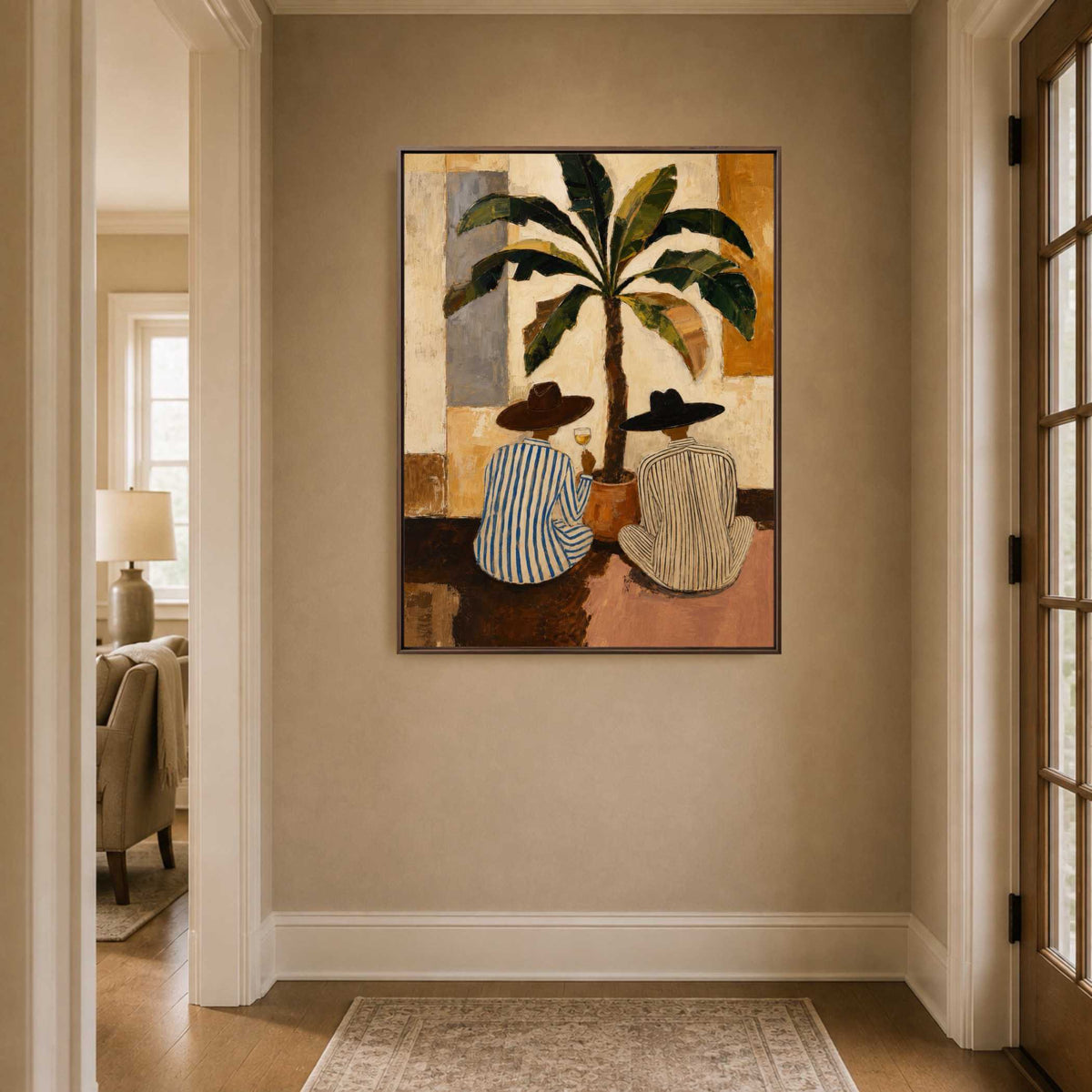Palm Shade Companions oil painting view 1