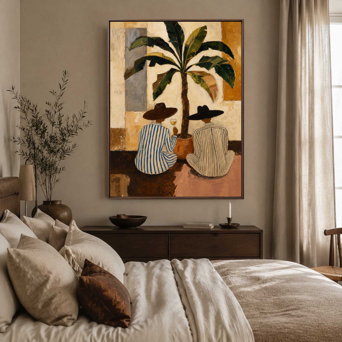 Palm Shade Companions oil painting view 3
