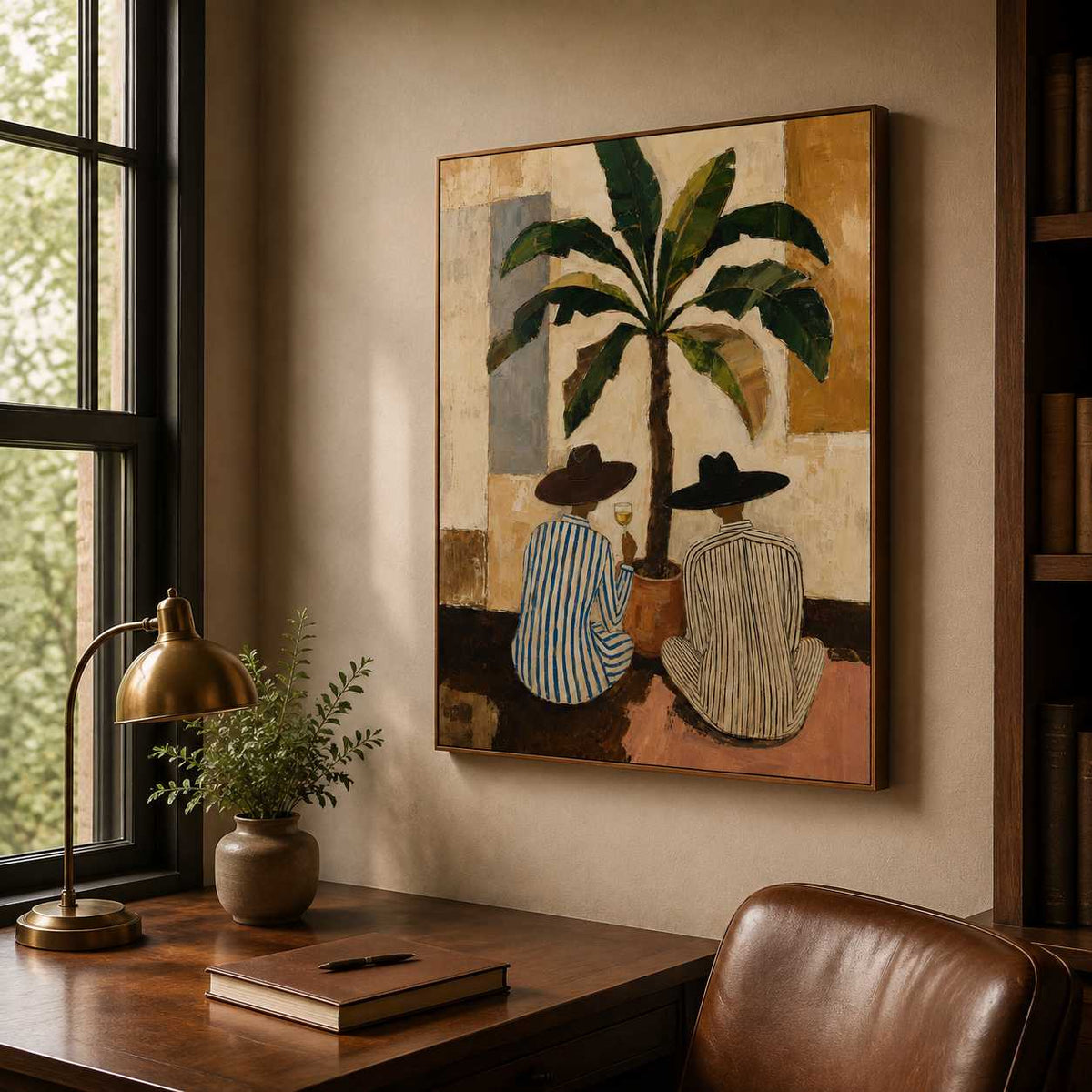 Palm Shade Companions oil painting view 7