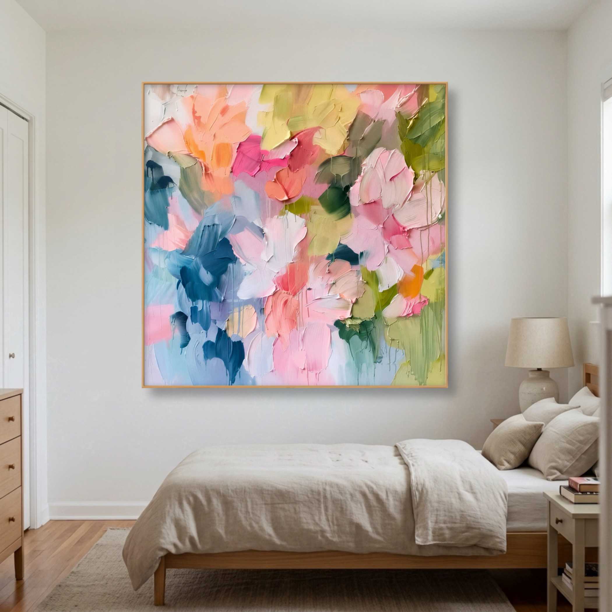 Textured & Impasto Art | Pastel Petal Mosaic - View 3