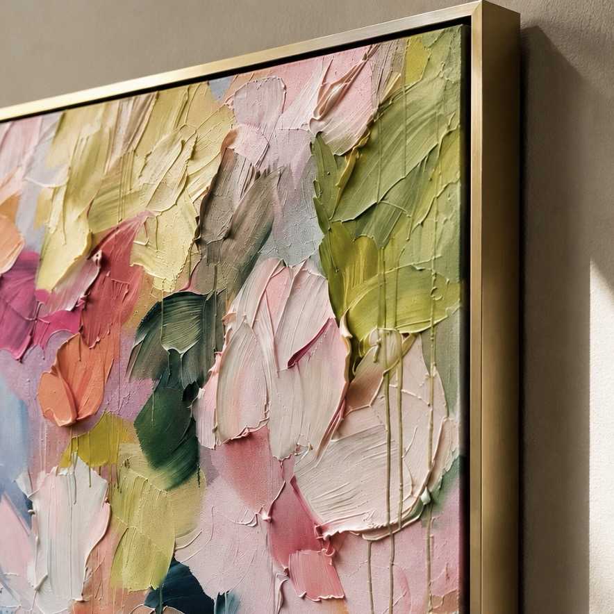 Textured & Impasto Art | Pastel Petal Mosaic - View 8