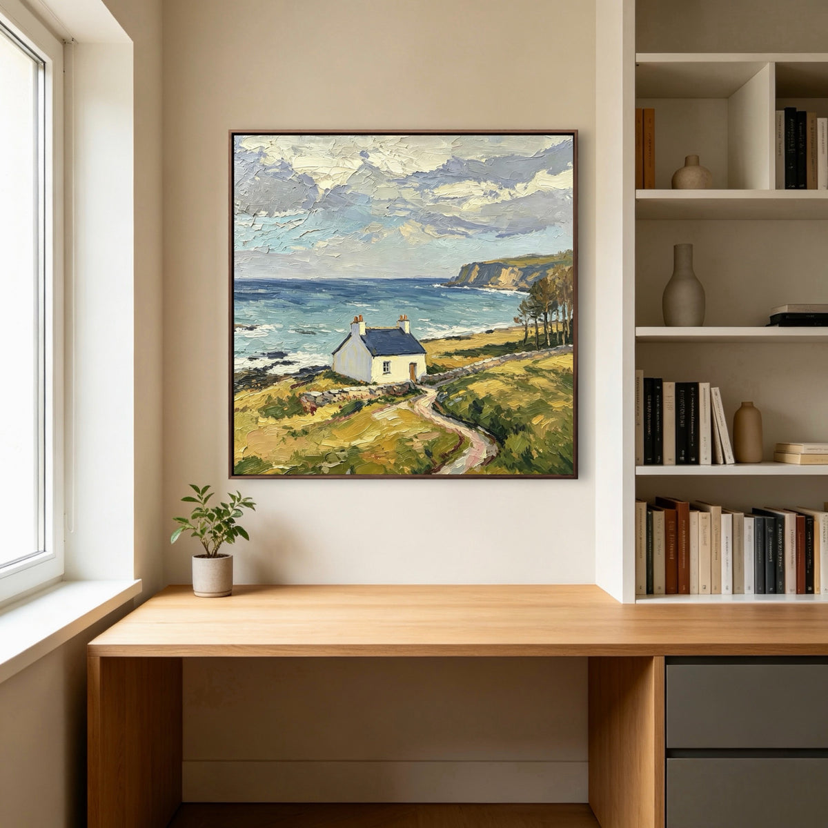 Path Beside Breakers — vertical coastal & ocean art, view 5