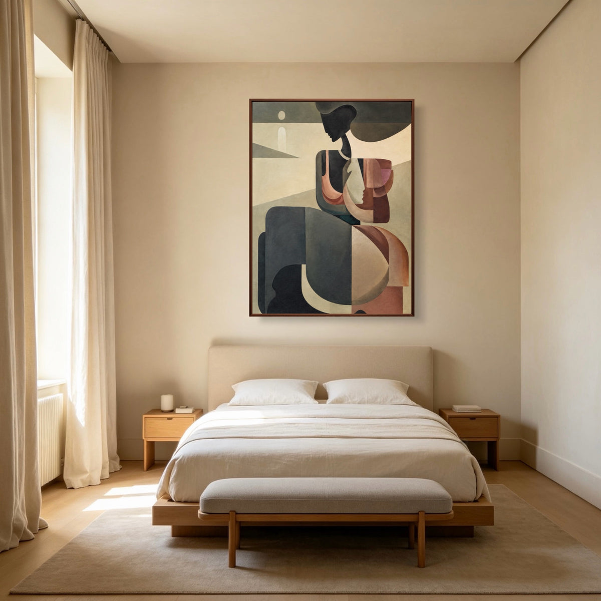 Poise In Profile — vertical female figure art, view 2