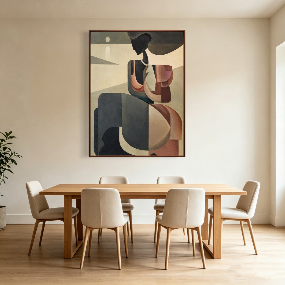 Poise In Profile — vertical female figure art, view 4