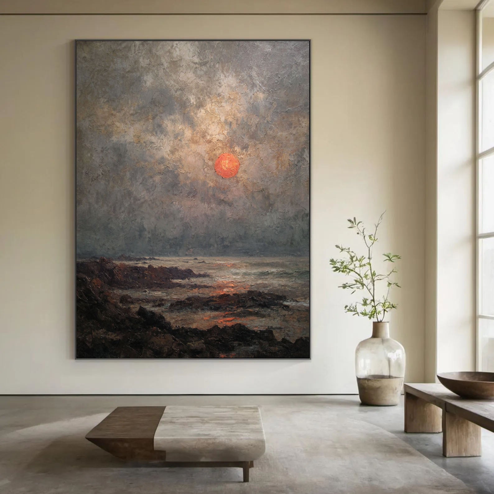 Sunset Coast Art | Textured Drama