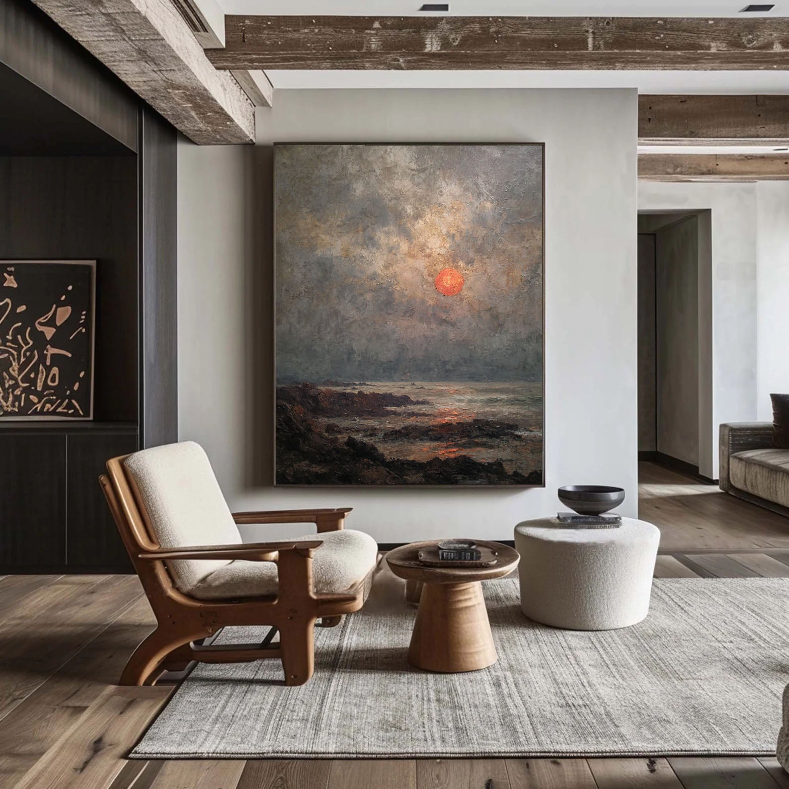 Sunset Coast Art | Textured Drama