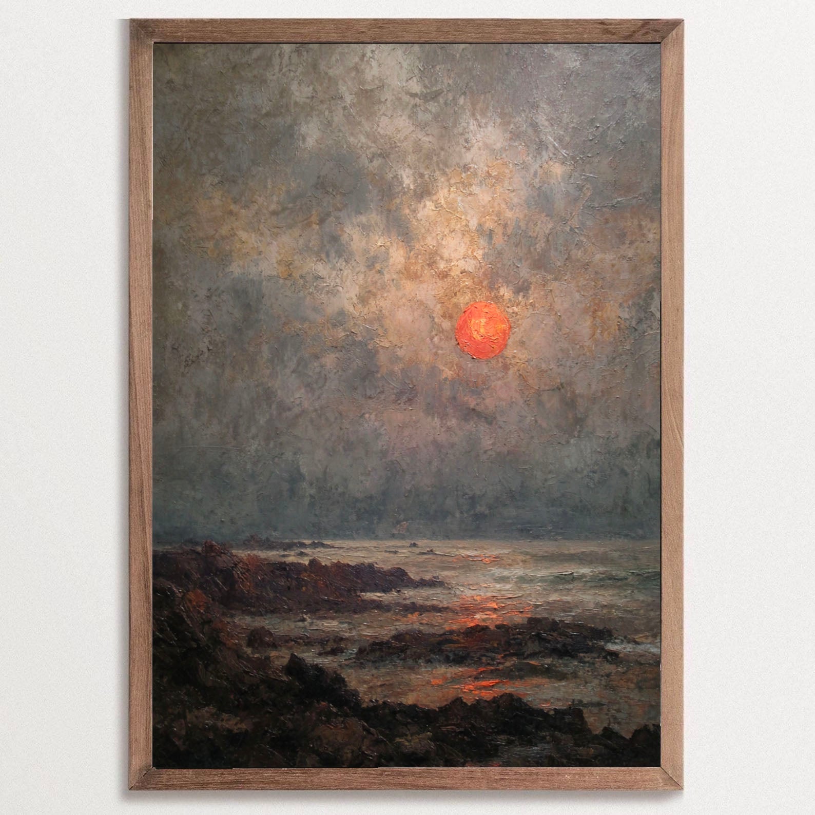 Sunset Coast Art | Textured Drama