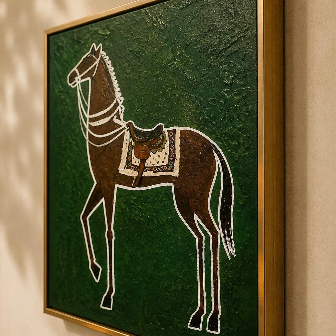 Saddle At Rest oil painting room view 6
