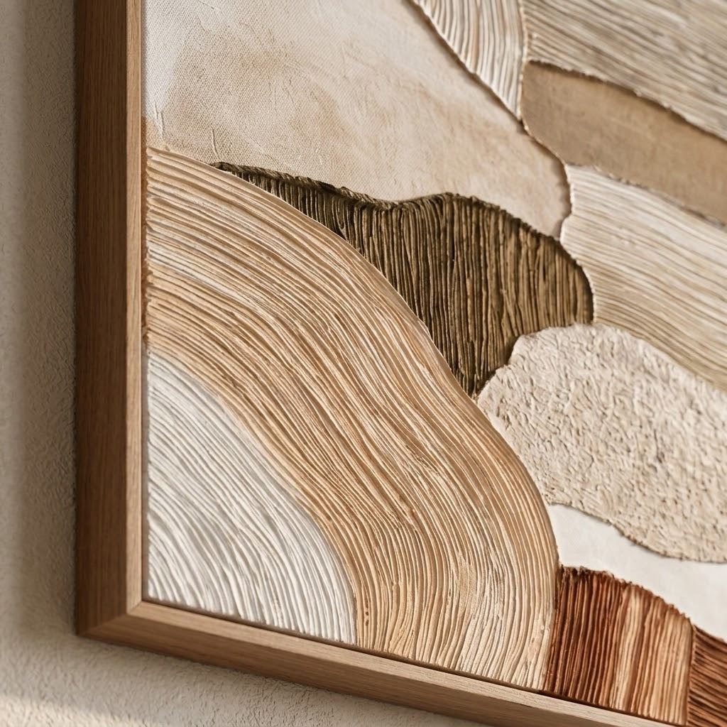 Sandstone Fold Study — vertical textured & impasto art, view 7