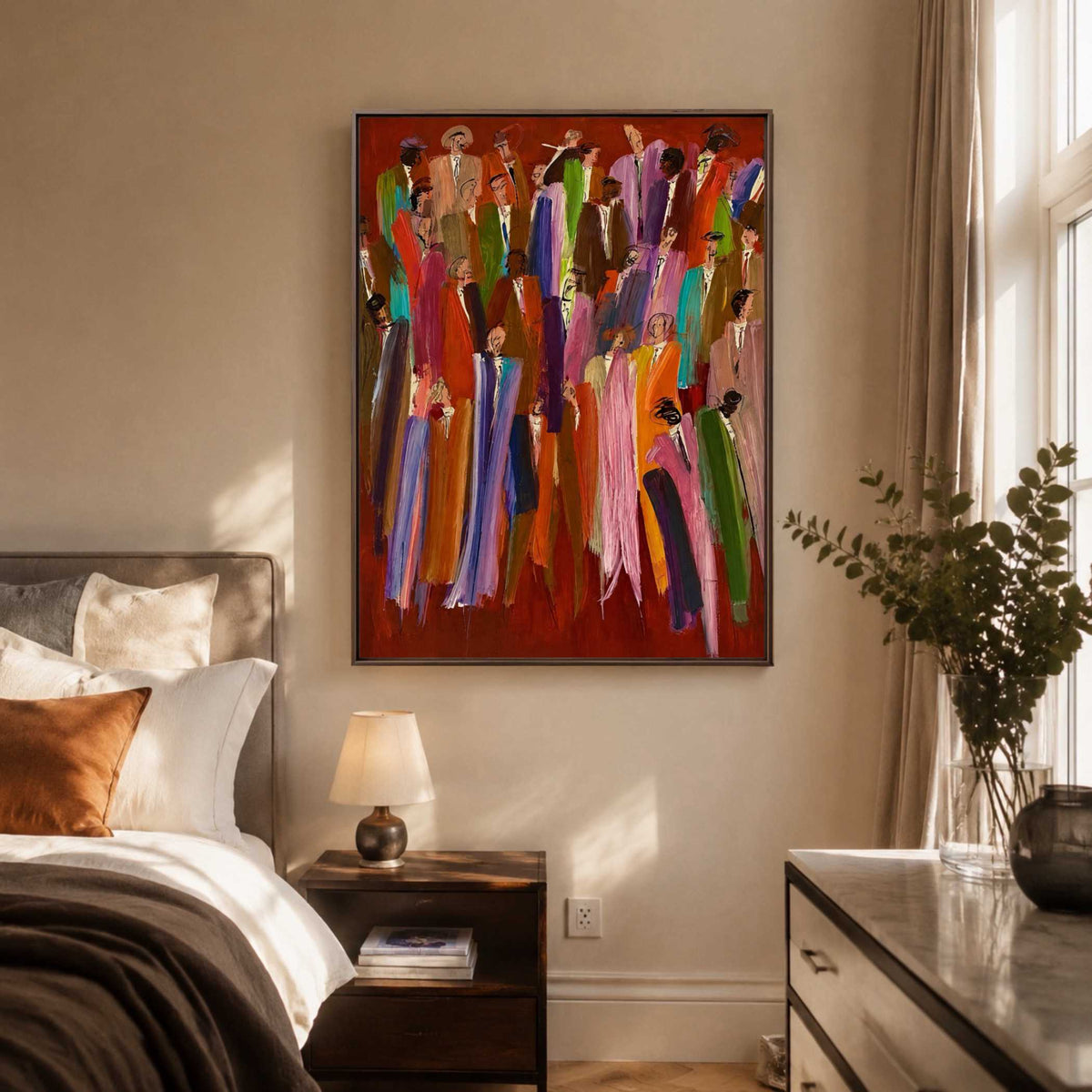 Scarlet Figure Gathering oil painting view 4