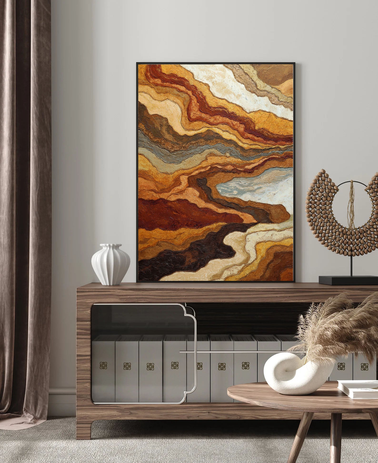 Earth Layers Abstract Art | Textured Elegance