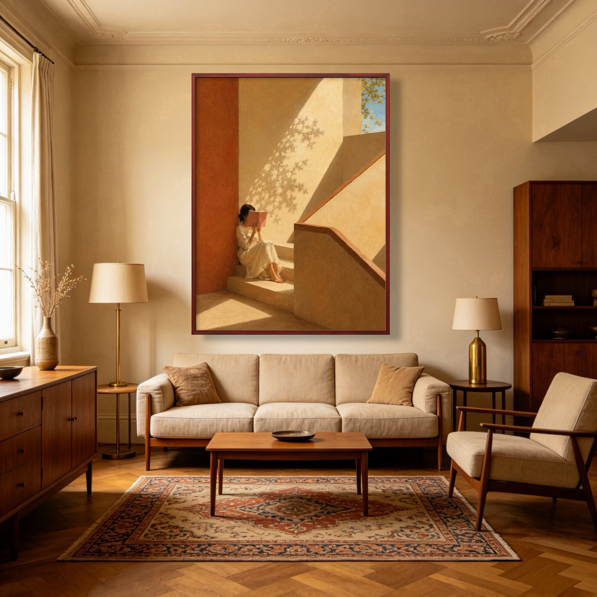 Stairway Book Light oil painting view 4