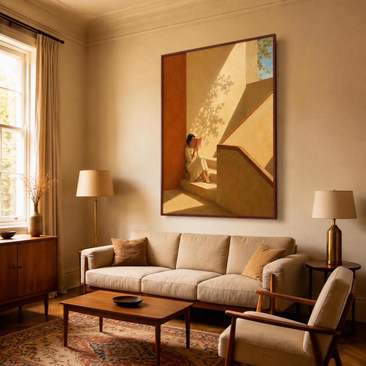 Stairway Book Light oil painting view 7