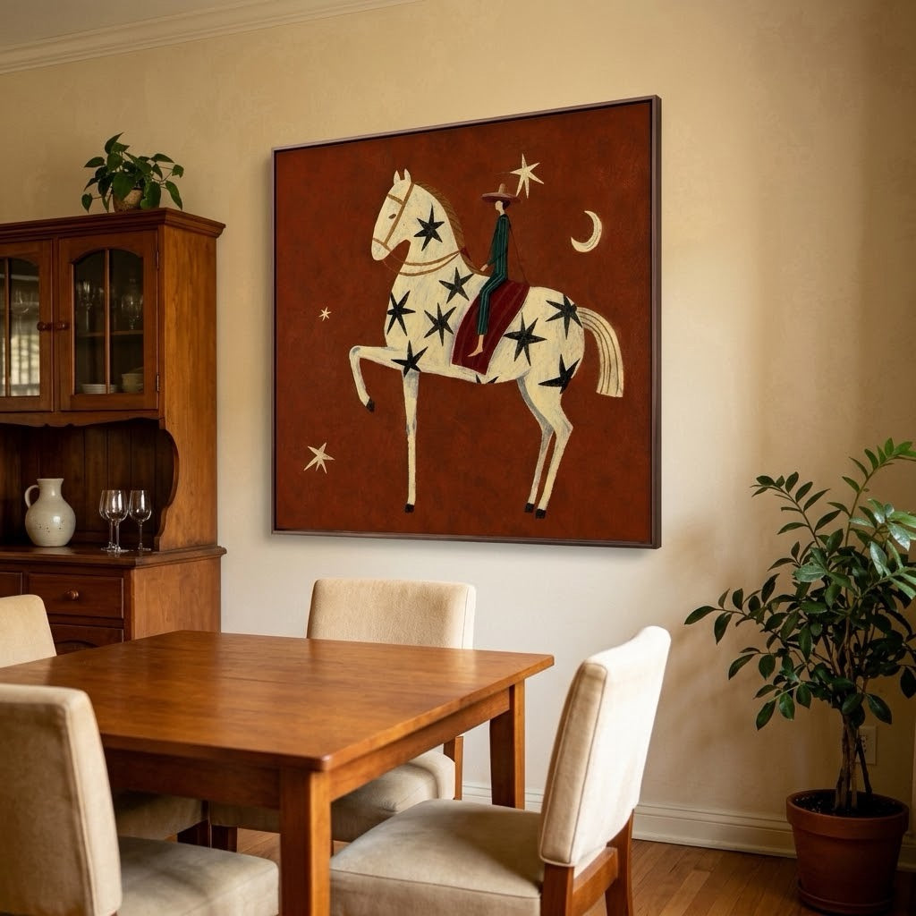Stars Guide Home oil painting room view 7